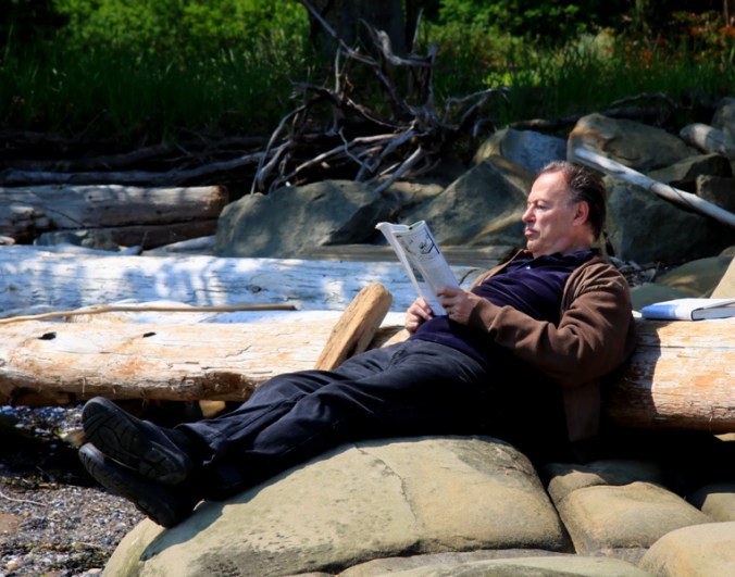 reading on the beach IMG_1438 by Terrill Welch