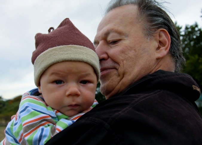 Isaac 7 weeks with grandpa Colussi by Terrill Welch IMG_7727