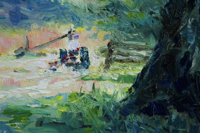 detail Haying 14 x18 inch oil on canvas by Terrill Welch 2012_07_12 170