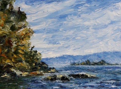 Navy Channel early October 9 x 12 inch oil on canvas by Terrill Welch 2012_10_25 019