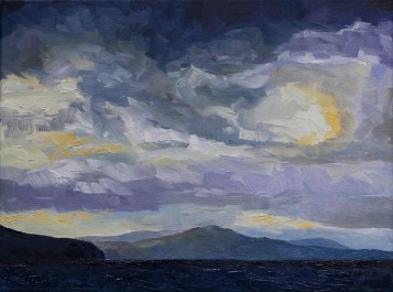 Winter afternoon west coast ferry home  12 x 16 inch oil on canvasby Terrill Welch 2013_01_25 092
