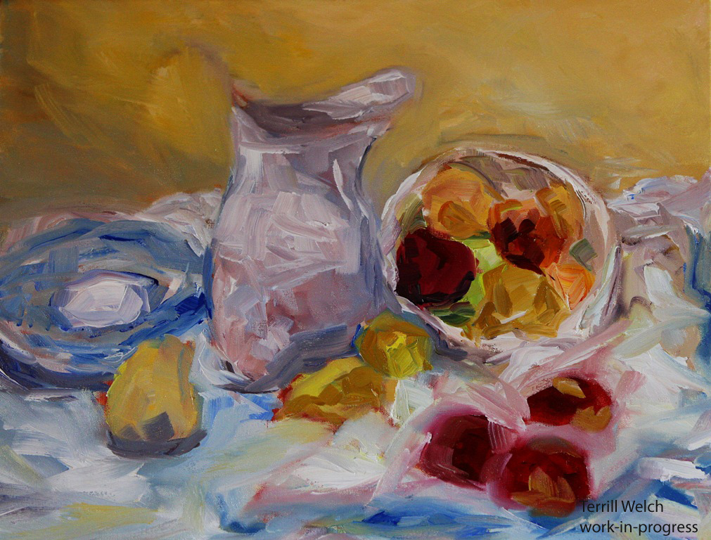 Pitcher Apples Pears in progess 2 by Terrill Welch 2013_10_17 104