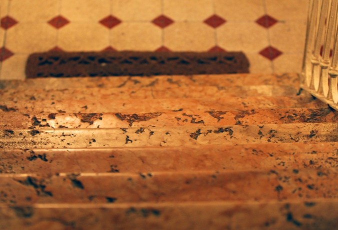 old marble stairs in our apartment building  by Terrill Welch 2014_04_22 011