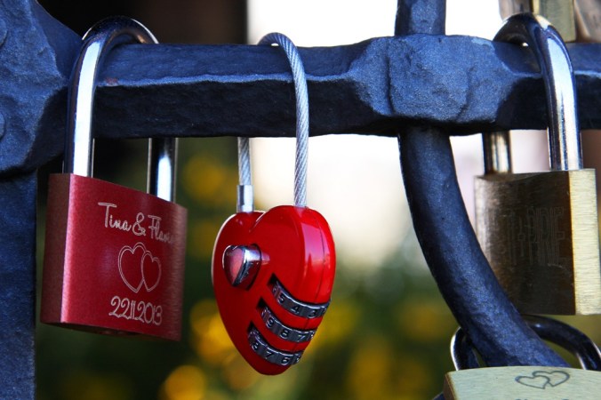 ove locks on Basel Bridge Switserland  by Terrill Welch 2014_04_13 123