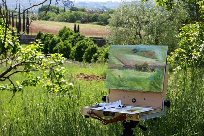 olive tree in progress 2 25 x 35 cm acrylic on 185 lb coldpress archival paperby Terrill Welch 2014_05_06 038