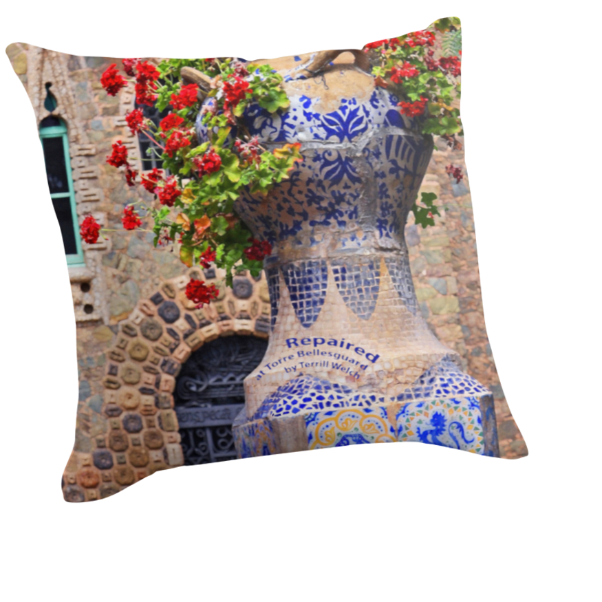 Throw Pillow Repaired Large 20 x 20 inch by Terrill Welch