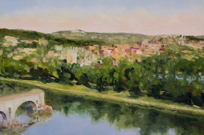 Villeneuve lez Avignon France 24 x 36 inch oil on canvas by Terrill Welch 2014_07_16 030