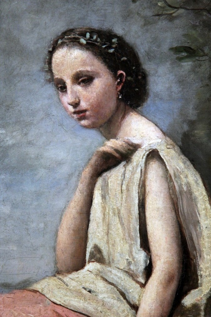 detail Zingara au tambour de basque 1865 to 1870 by Camille Corot photo by Terrill Welch 2014_06_16 110