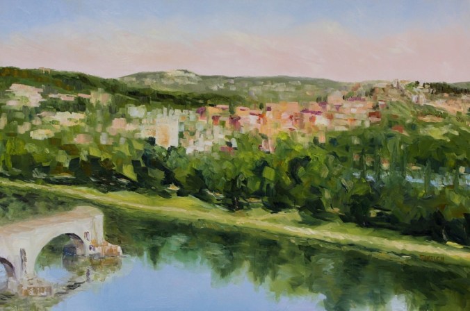 Villeneuve lez Avignon France 24 x 36 inch oil on canvas by Terrill Welch 2014_08_08 069