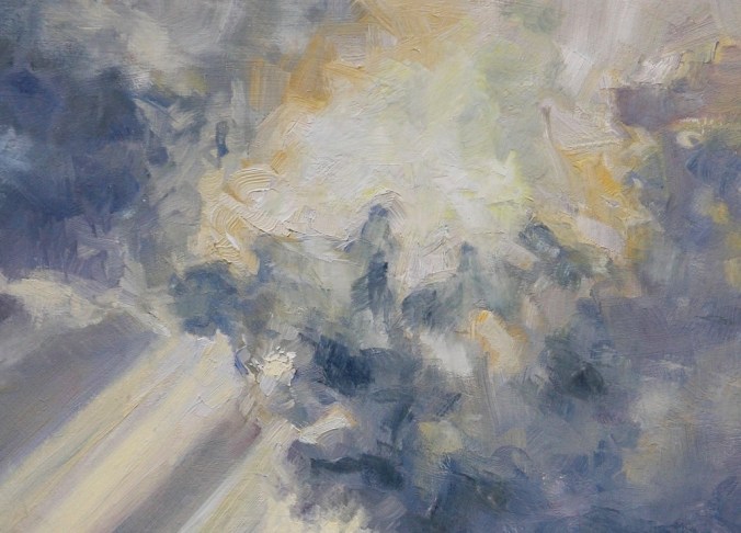 detail Sea and Sky French Beach 12 x 16 inch walnut oil on wood with 1.5 inch cradle by Terrill Welch 2015_02_01 060