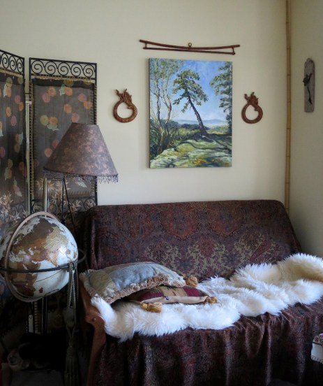 Trail Along The Ridge 30 x 24 inch oil on canvas in its new home IMG_4448