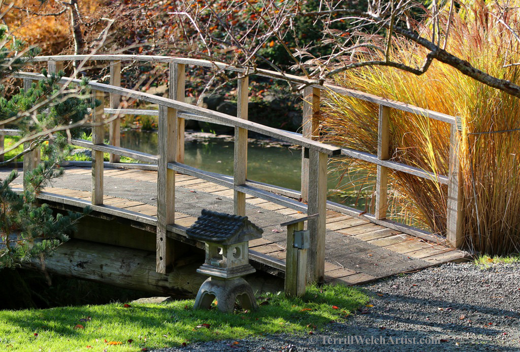 Bridge in Japanese Garden on Mayne Island by Terrill Welch 2015_11_26 022
