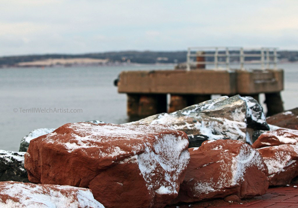 conte red sandstone lines harbour Charlottetown PEI by Terrill Welch IMG_3109