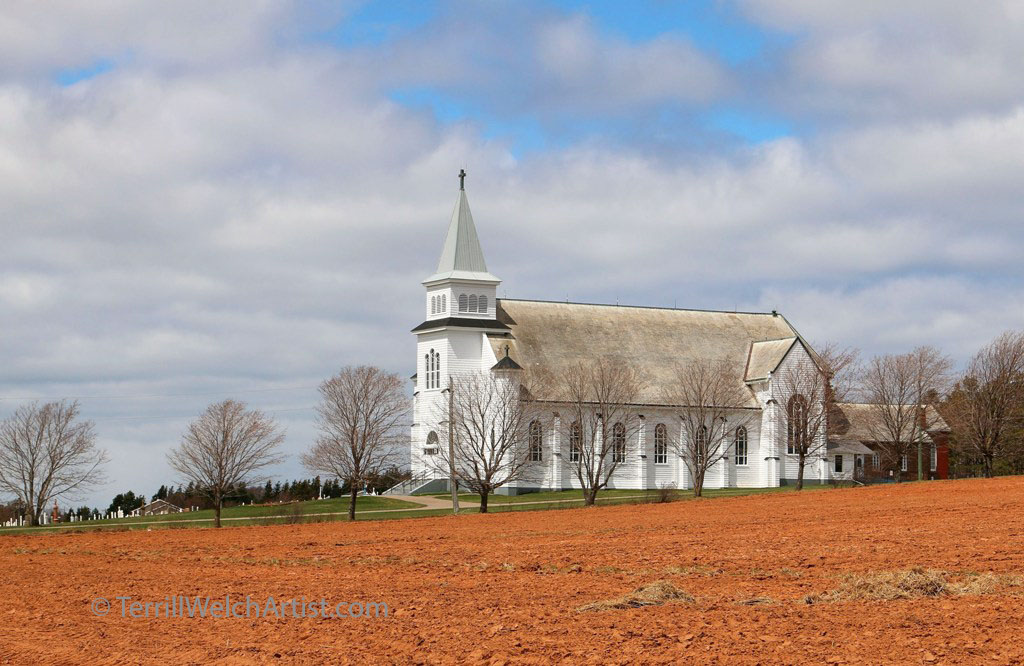 St Peters Roman Catholic Church 1927 ploughed field PEI by Terrill Welch May 9 2016 IMG_3618