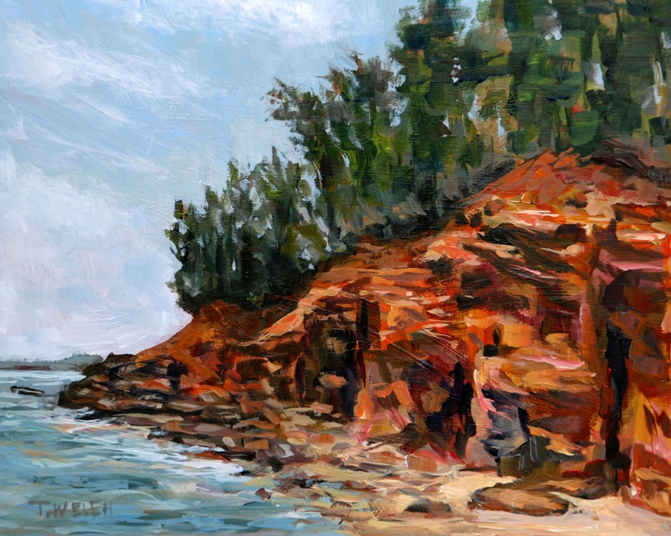 South Shores PEI study 8 x 10 inch acrylic sketch on gessobord by Terrill Welch IMG_5264