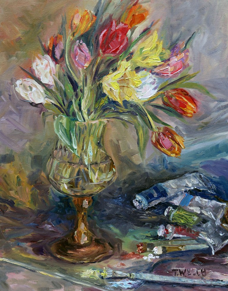 tulips-in-the-studio-18-x-14-inch-oil-on-canvas-by-terrill-welch-january-15-2016-img_9087
